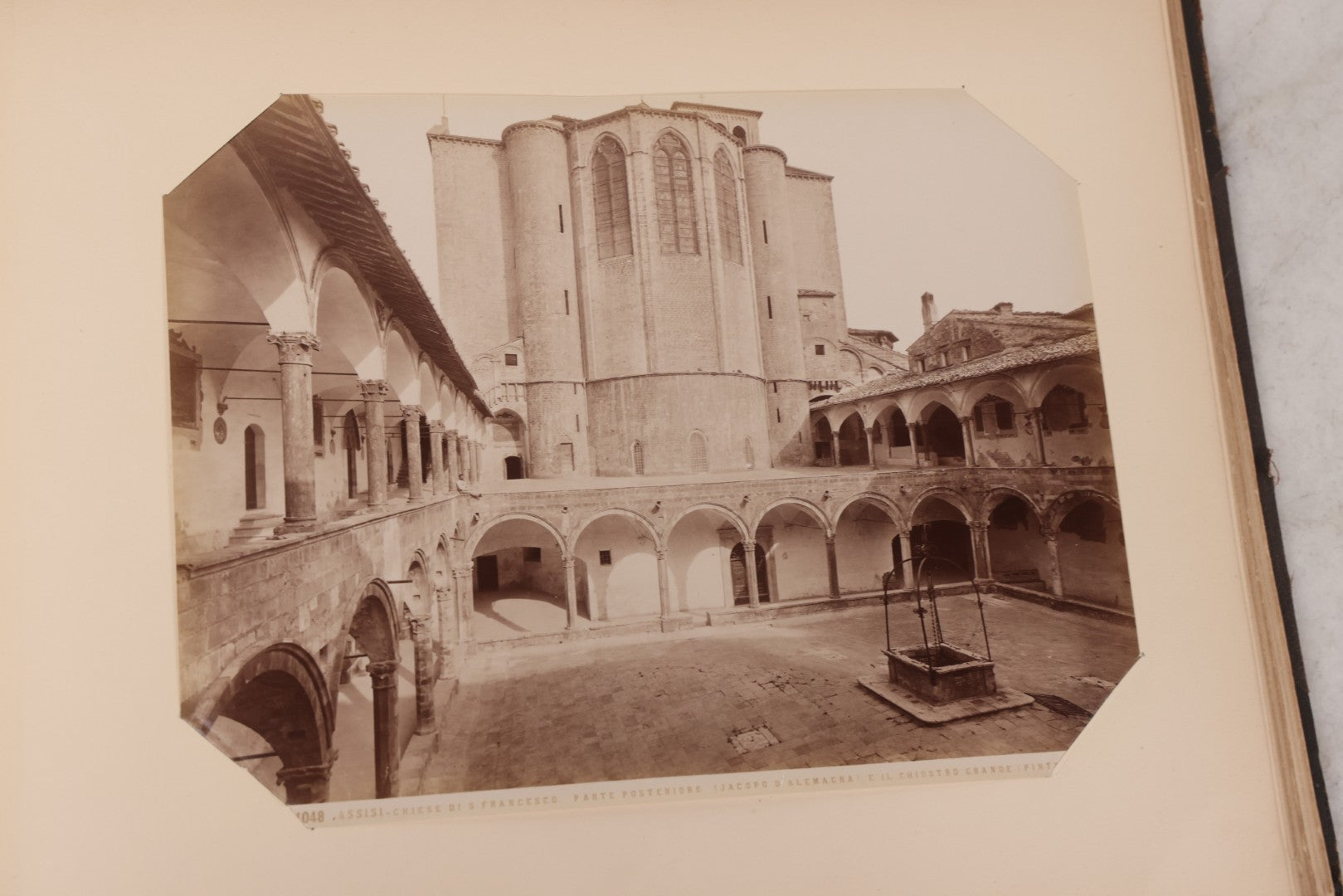 Lot 071 - Antique Photo Album With Approximately 100 Souvenir Photographs Of Landmarks In Italy, Including Churches And Cathedrals, Venice Canals, Ancient Ruins, Pompeii, Architecture, Doorways, Art And Statues