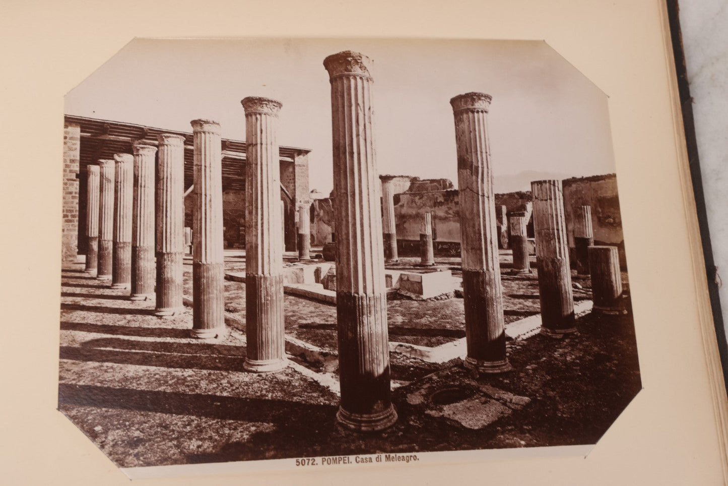 Lot 071 - Antique Photo Album With Approximately 100 Souvenir Photographs Of Landmarks In Italy, Including Churches And Cathedrals, Venice Canals, Ancient Ruins, Pompeii, Architecture, Doorways, Art And Statues