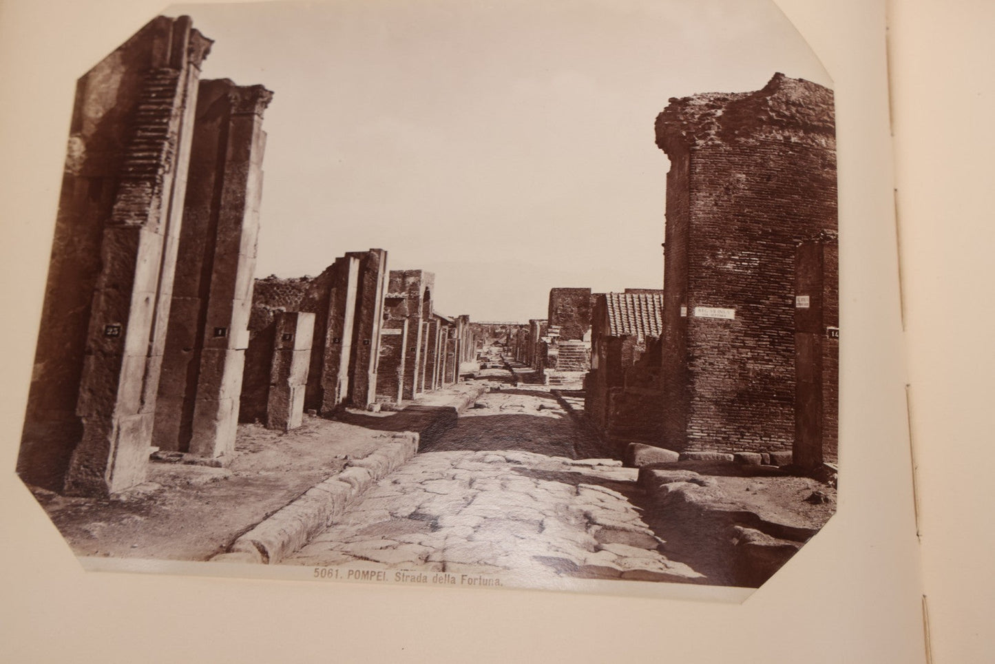 Lot 071 - Antique Photo Album With Approximately 100 Souvenir Photographs Of Landmarks In Italy, Including Churches And Cathedrals, Venice Canals, Ancient Ruins, Pompeii, Architecture, Doorways, Art And Statues