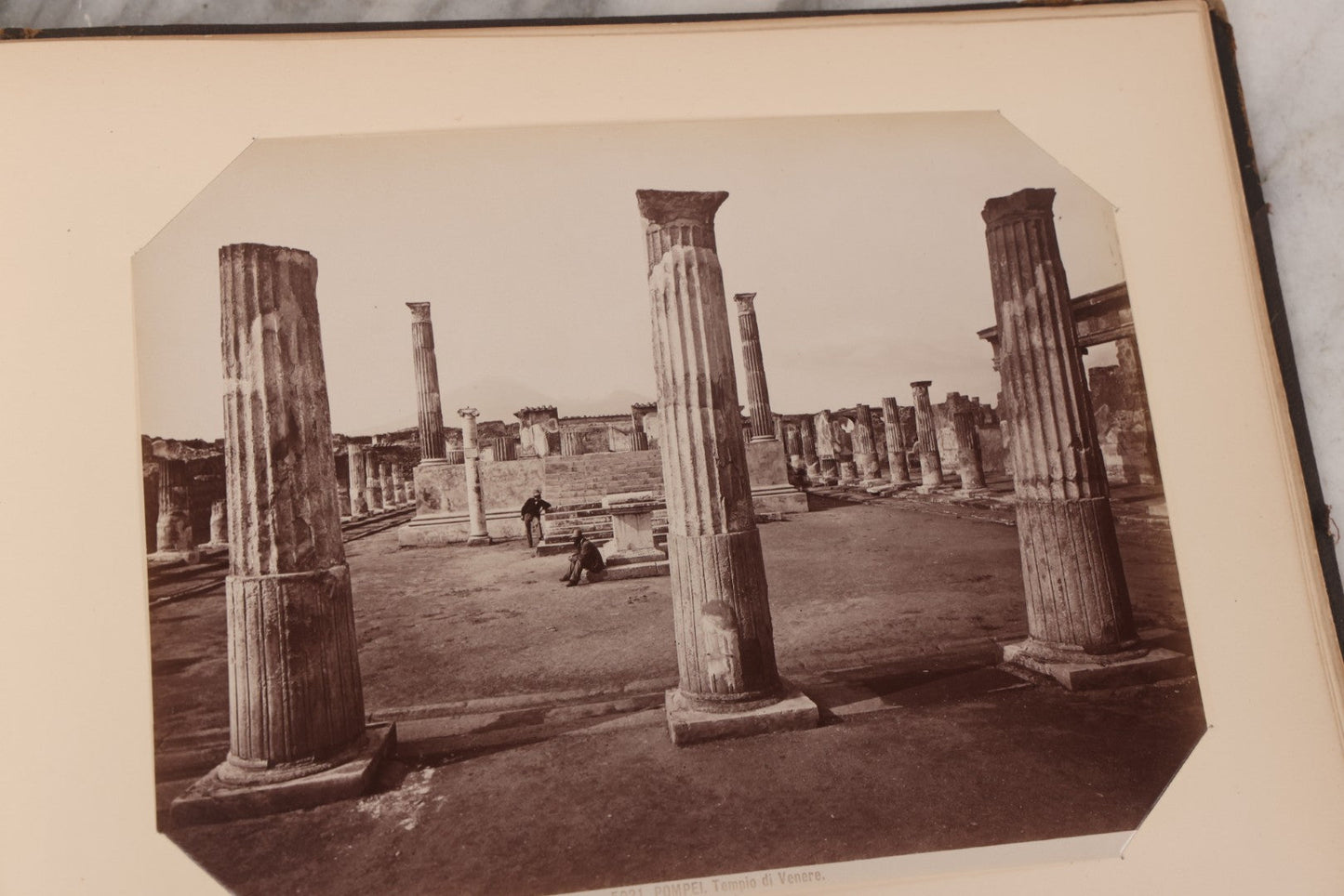 Lot 071 - Antique Photo Album With Approximately 100 Souvenir Photographs Of Landmarks In Italy, Including Churches And Cathedrals, Venice Canals, Ancient Ruins, Pompeii, Architecture, Doorways, Art And Statues