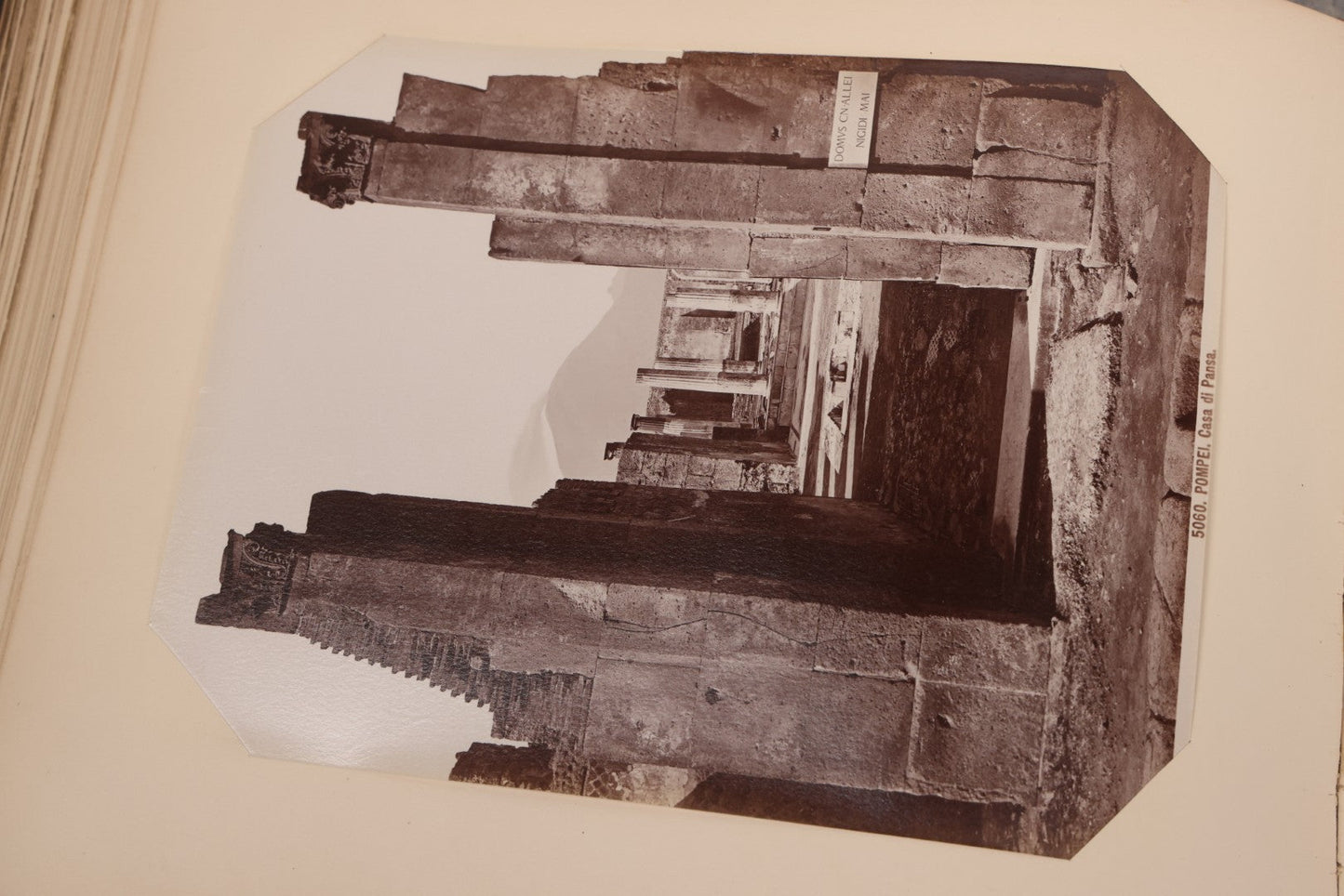 Lot 071 - Antique Photo Album With Approximately 100 Souvenir Photographs Of Landmarks In Italy, Including Churches And Cathedrals, Venice Canals, Ancient Ruins, Pompeii, Architecture, Doorways, Art And Statues