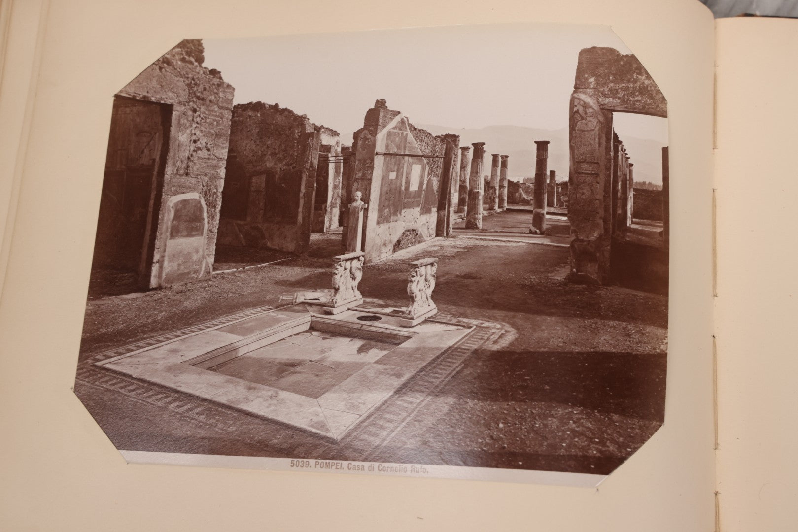 Lot 071 - Antique Photo Album With Approximately 100 Souvenir Photographs Of Landmarks In Italy, Including Churches And Cathedrals, Venice Canals, Ancient Ruins, Pompeii, Architecture, Doorways, Art And Statues
