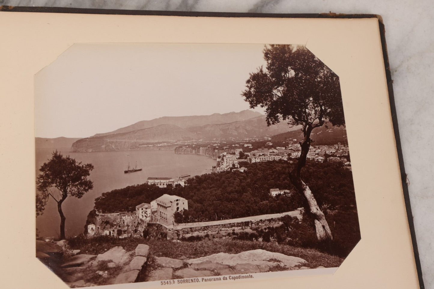 Lot 071 - Antique Photo Album With Approximately 100 Souvenir Photographs Of Landmarks In Italy, Including Churches And Cathedrals, Venice Canals, Ancient Ruins, Pompeii, Architecture, Doorways, Art And Statues