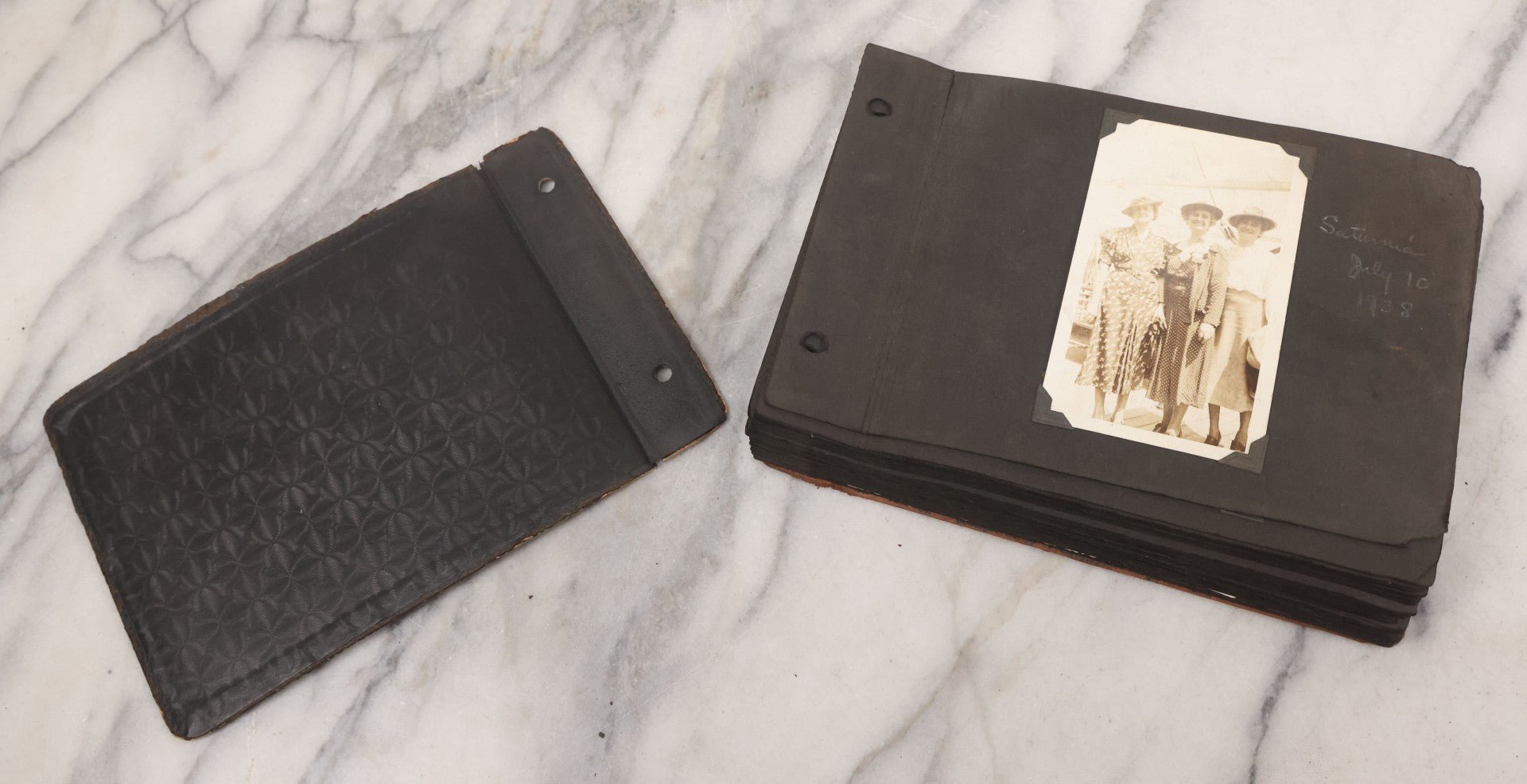 Lot 072 - Vintage Snapshot Photo Album Containing 85+ Photographs, Mostly Of Travel In Italy, Including Pompeii, Rome, Gelati Vendors, The Colosseum, Venice, As Well As Photographs Of The Netherlands, Edinburgh, And More, Note All Page Loose