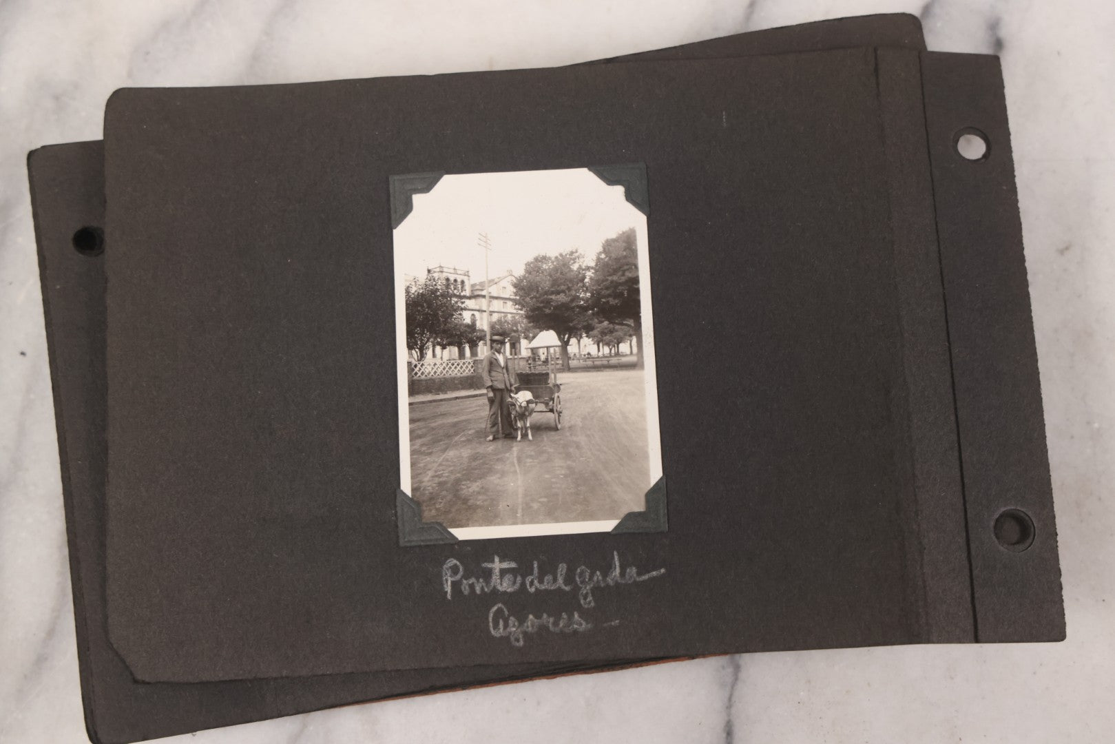 Lot 072 - Vintage Snapshot Photo Album Containing 85+ Photographs, Mostly Of Travel In Italy, Including Pompeii, Rome, Gelati Vendors, The Colosseum, Venice, As Well As Photographs Of The Netherlands, Edinburgh, And More, Note All Page Loose