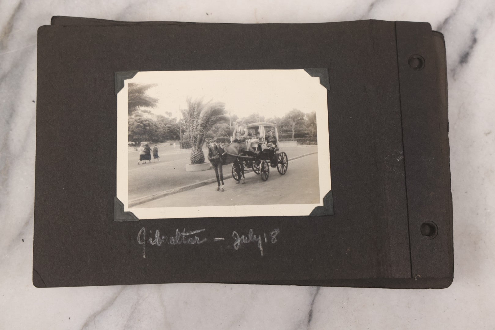 Lot 072 - Vintage Snapshot Photo Album Containing 85+ Photographs, Mostly Of Travel In Italy, Including Pompeii, Rome, Gelati Vendors, The Colosseum, Venice, As Well As Photographs Of The Netherlands, Edinburgh, And More, Note All Page Loose
