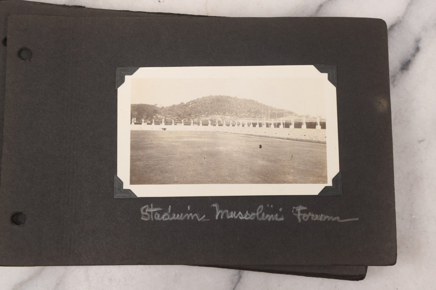 Lot 072 - Vintage Snapshot Photo Album Containing 85+ Photographs, Mostly Of Travel In Italy, Including Pompeii, Rome, Gelati Vendors, The Colosseum, Venice, As Well As Photographs Of The Netherlands, Edinburgh, And More, Note All Page Loose