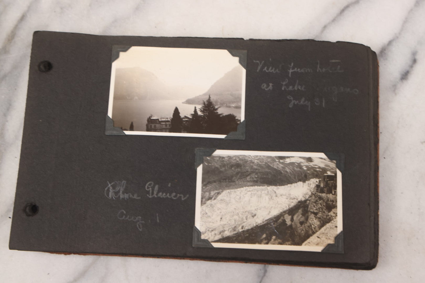 Lot 072 - Vintage Snapshot Photo Album Containing 85+ Photographs, Mostly Of Travel In Italy, Including Pompeii, Rome, Gelati Vendors, The Colosseum, Venice, As Well As Photographs Of The Netherlands, Edinburgh, And More, Note All Page Loose