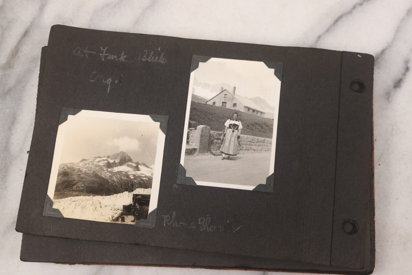 Lot 072 - Vintage Snapshot Photo Album Containing 85+ Photographs, Mostly Of Travel In Italy, Including Pompeii, Rome, Gelati Vendors, The Colosseum, Venice, As Well As Photographs Of The Netherlands, Edinburgh, And More, Note All Page Loose