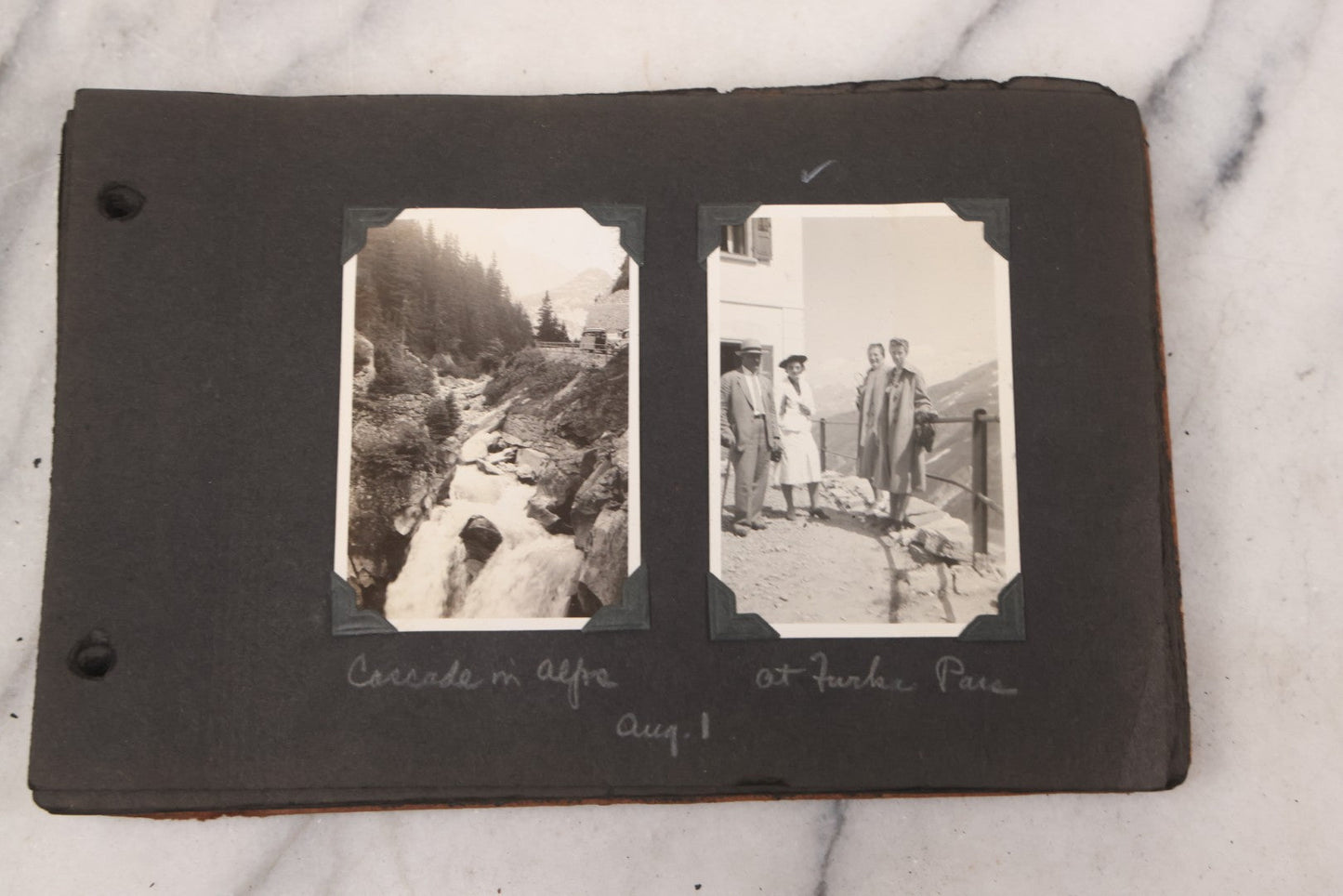 Lot 072 - Vintage Snapshot Photo Album Containing 85+ Photographs, Mostly Of Travel In Italy, Including Pompeii, Rome, Gelati Vendors, The Colosseum, Venice, As Well As Photographs Of The Netherlands, Edinburgh, And More, Note All Page Loose