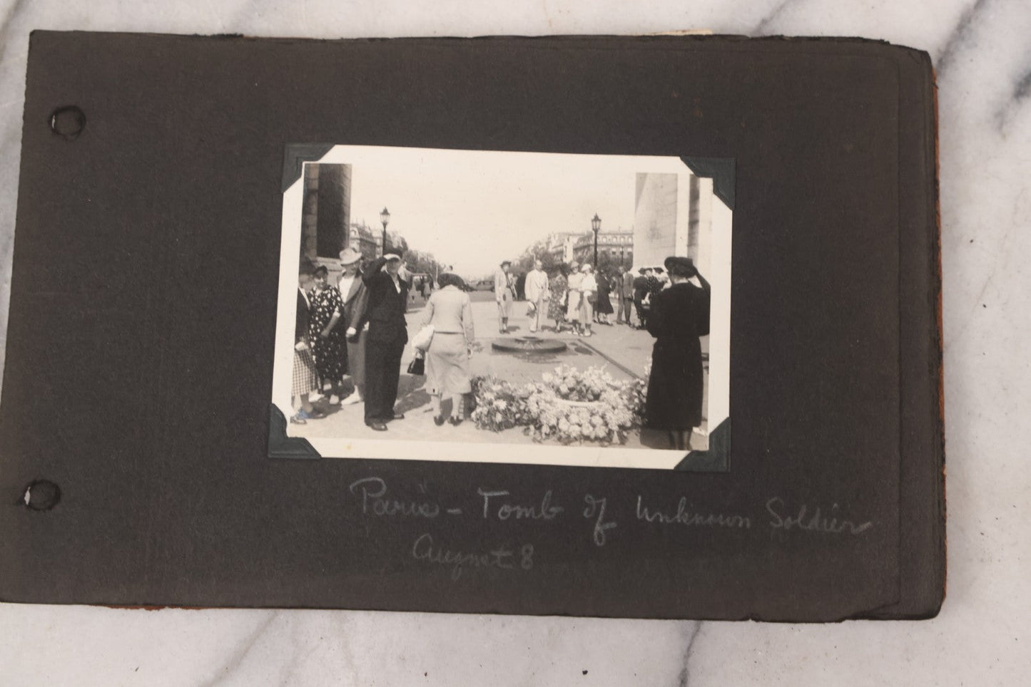 Lot 072 - Vintage Snapshot Photo Album Containing 85+ Photographs, Mostly Of Travel In Italy, Including Pompeii, Rome, Gelati Vendors, The Colosseum, Venice, As Well As Photographs Of The Netherlands, Edinburgh, And More, Note All Page Loose