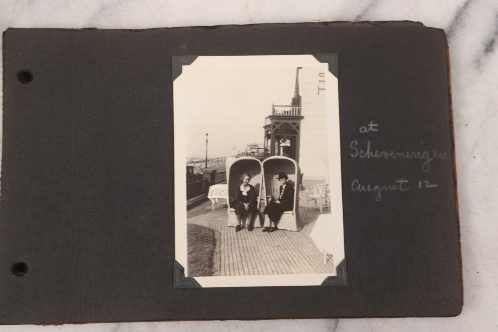 Lot 072 - Vintage Snapshot Photo Album Containing 85+ Photographs, Mostly Of Travel In Italy, Including Pompeii, Rome, Gelati Vendors, The Colosseum, Venice, As Well As Photographs Of The Netherlands, Edinburgh, And More, Note All Page Loose