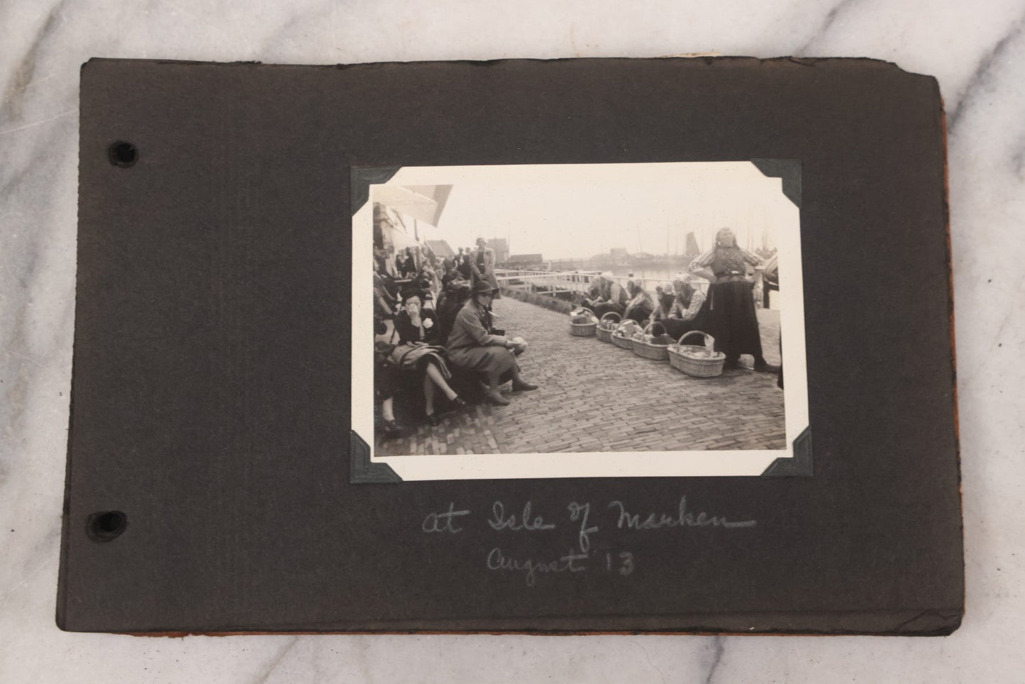 Lot 072 - Vintage Snapshot Photo Album Containing 85+ Photographs, Mostly Of Travel In Italy, Including Pompeii, Rome, Gelati Vendors, The Colosseum, Venice, As Well As Photographs Of The Netherlands, Edinburgh, And More, Note All Page Loose