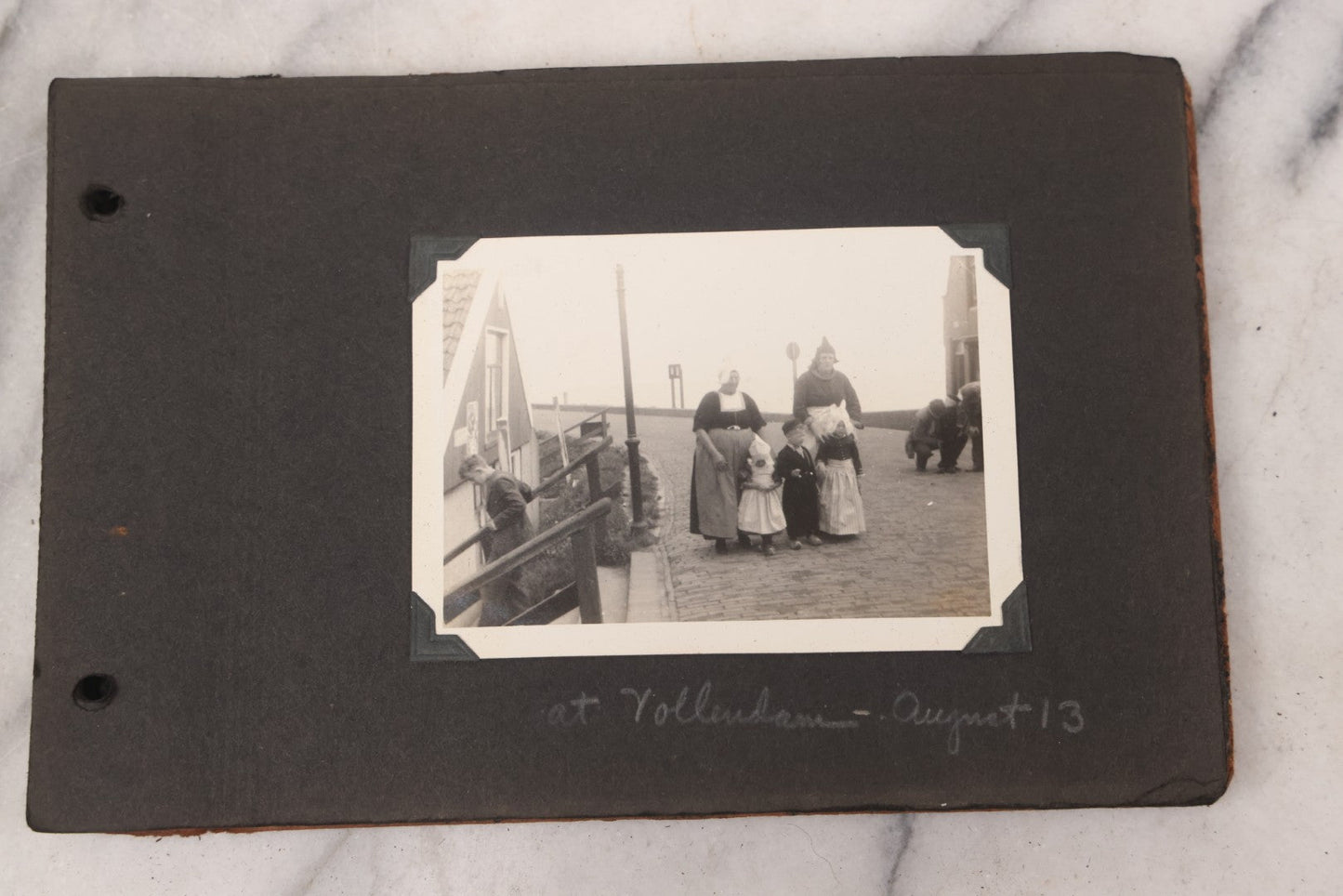 Lot 072 - Vintage Snapshot Photo Album Containing 85+ Photographs, Mostly Of Travel In Italy, Including Pompeii, Rome, Gelati Vendors, The Colosseum, Venice, As Well As Photographs Of The Netherlands, Edinburgh, And More, Note All Page Loose