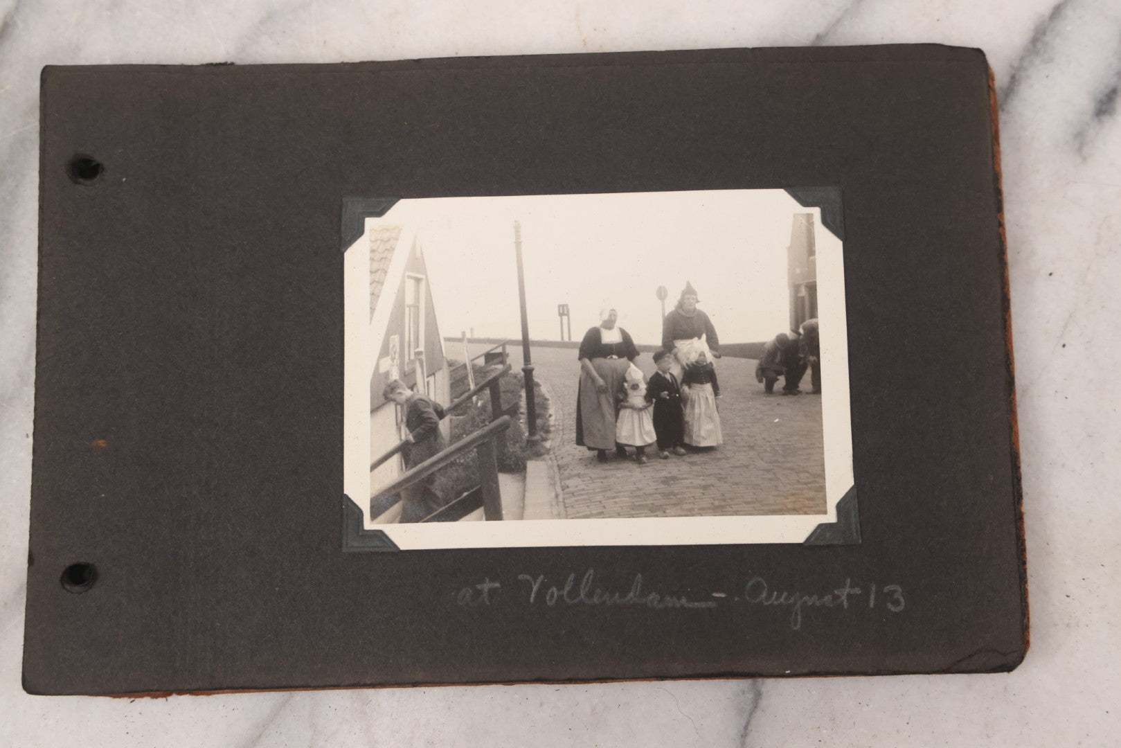 Lot 072 - Vintage Snapshot Photo Album Containing 85+ Photographs, Mostly Of Travel In Italy, Including Pompeii, Rome, Gelati Vendors, The Colosseum, Venice, As Well As Photographs Of The Netherlands, Edinburgh, And More, Note All Page Loose