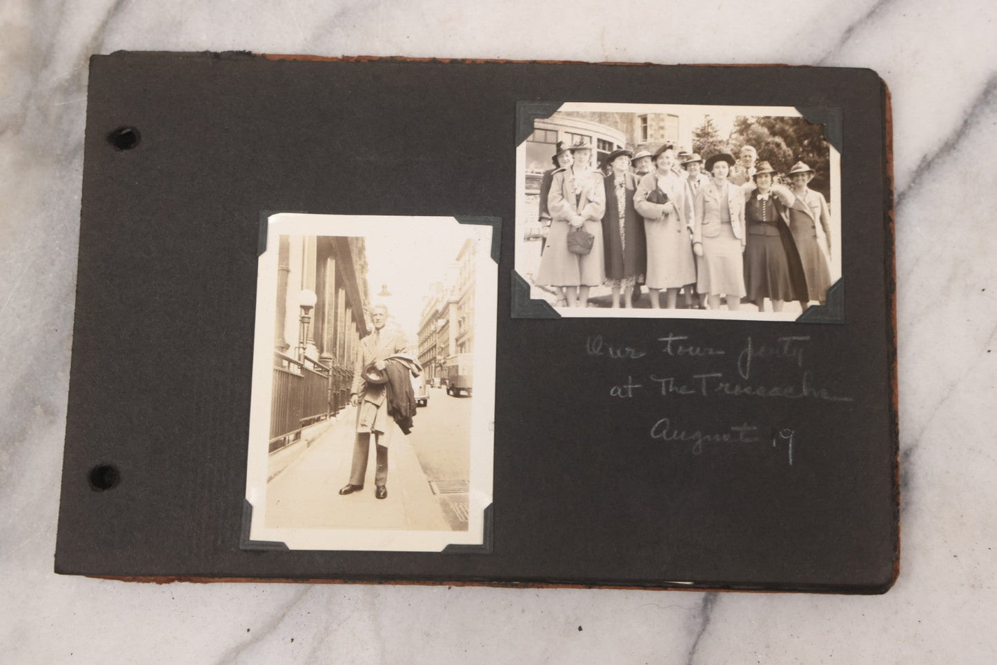 Lot 072 - Vintage Snapshot Photo Album Containing 85+ Photographs, Mostly Of Travel In Italy, Including Pompeii, Rome, Gelati Vendors, The Colosseum, Venice, As Well As Photographs Of The Netherlands, Edinburgh, And More, Note All Page Loose
