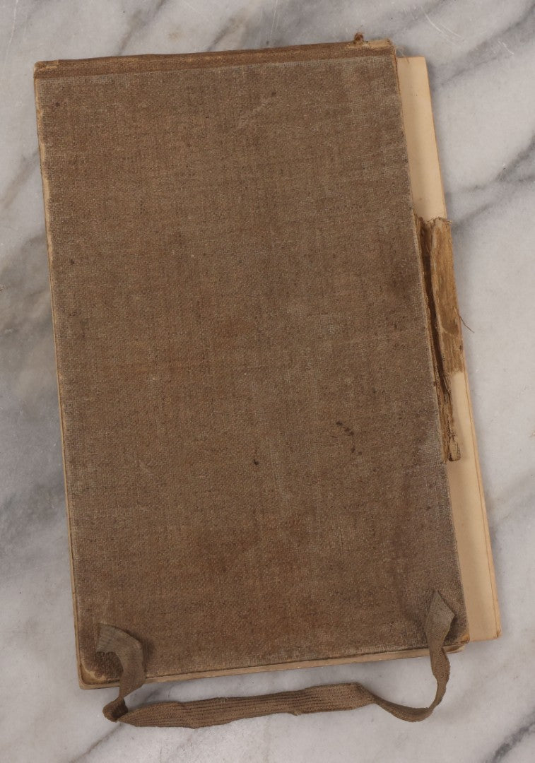 Lot 073 - Antique Architecture And Furniture Sketchbook, Containing Many Original Pencil Sketches Of Buildings, Furniture, Light Fixtures, And More, With Watercolors, Europe, Circa 1900 