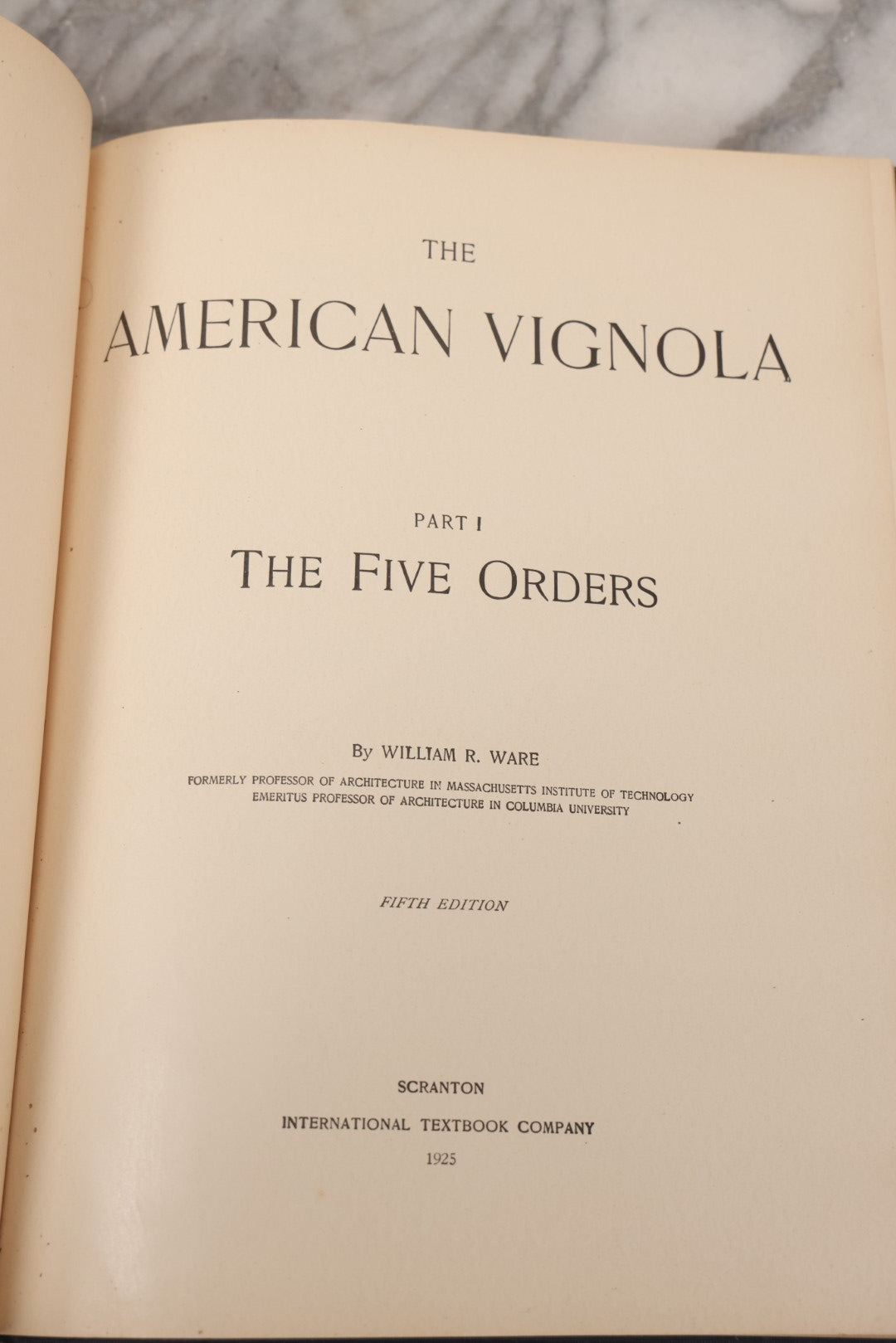 Lot 074 - Pair Of Antique Architecture Books, "The American Vignola" By William R. Ware, Parts I & II, International Textbook Company, Scranton, 1925, Fifth Edition, Profusely Illustrated, Hardcover In Blue Cloth With Gilt Lettering