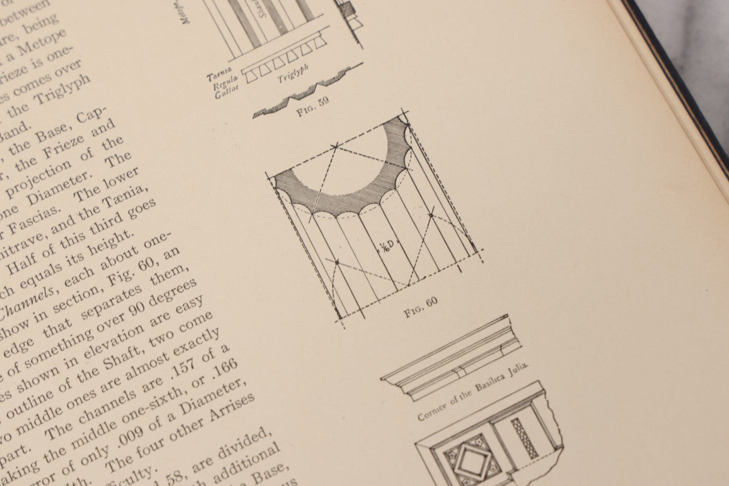 Lot 074 - Pair Of Antique Architecture Books, "The American Vignola" By William R. Ware, Parts I & II, International Textbook Company, Scranton, 1925, Fifth Edition, Profusely Illustrated, Hardcover In Blue Cloth With Gilt Lettering