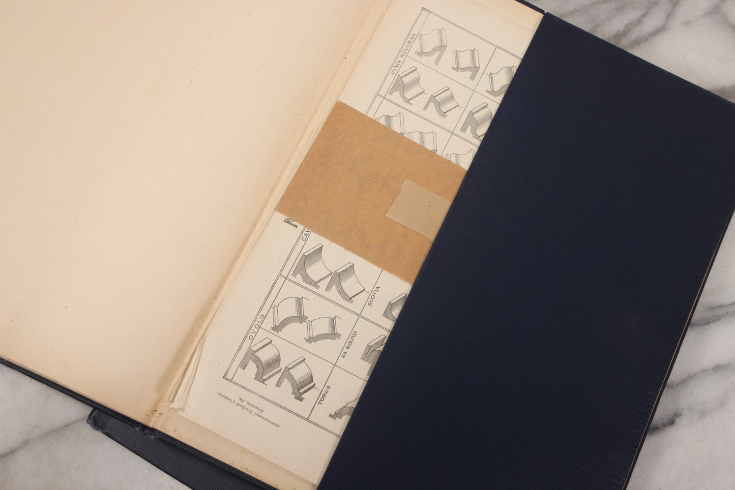 Lot 074 - Pair Of Antique Architecture Books, "The American Vignola" By William R. Ware, Parts I & II, International Textbook Company, Scranton, 1925, Fifth Edition, Profusely Illustrated, Hardcover In Blue Cloth With Gilt Lettering