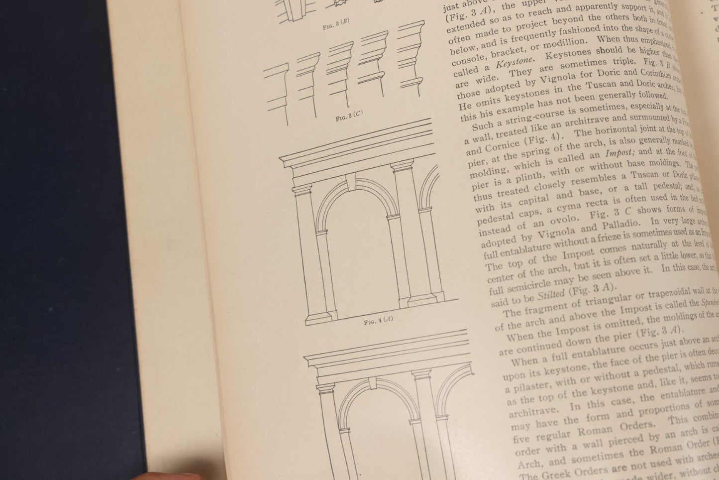 Lot 074 - Pair Of Antique Architecture Books, "The American Vignola" By William R. Ware, Parts I & II, International Textbook Company, Scranton, 1925, Fifth Edition, Profusely Illustrated, Hardcover In Blue Cloth With Gilt Lettering