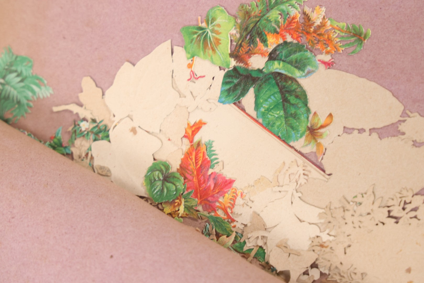 Lot 075 - Antique Die Cut Scrap Collection In Delicate Scrapbook, Containing Dozens Of Pieces, Mostly Made In Germany, Including People, Animals, Flowers, And Other Subjects, Not Glued To Book