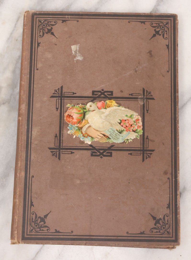 Lot 076 - Antique Victorian Scrapbook Album Containing Book And Newspaper Clippings, Die Cuts, Including Materials Related To Barnum Sideshow Performers Gen. Tom Thumb, Lavinia And Minnie Warren, Count And Countess Magri, Many Pieces Related To Vermont