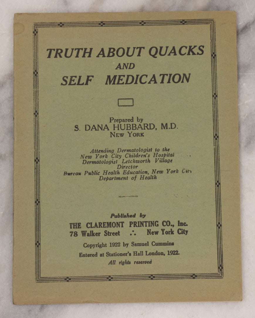 Lot 078 - Grouping Of Seven Vintage And Antique Sex Education Booklets Including "Sex And Family Through The Ages" By Dr. Keller (1928), And "Sex Facts For Young Men," "Truth About Quacks And Self Medication," And Others By S. Dana Hubbard, M.D. (1922)
