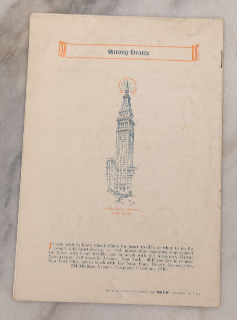 Lot 079 - Grouping Of Seven Vintage And Antique Medical And First Aid Booklets Including "Strong Hearts," "Headaches, "Artificial Respiration," "Eyesight And Health, And Others