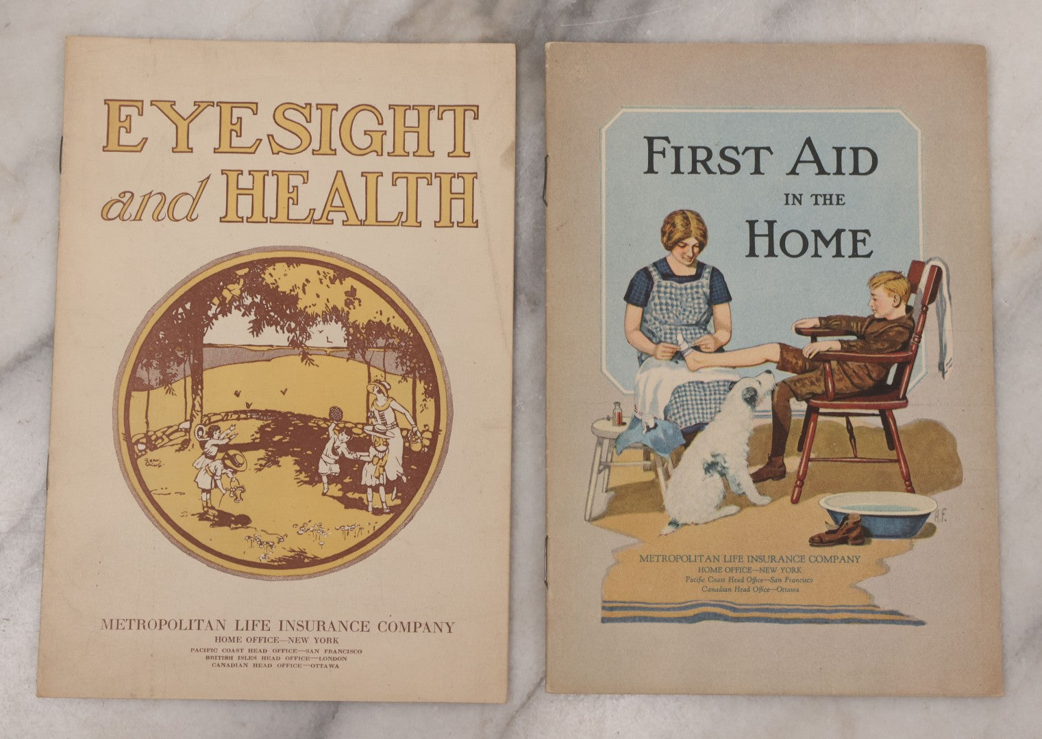 Lot 079 - Grouping Of Seven Vintage And Antique Medical And First Aid Booklets Including "Strong Hearts," "Headaches, "Artificial Respiration," "Eyesight And Health, And Others
