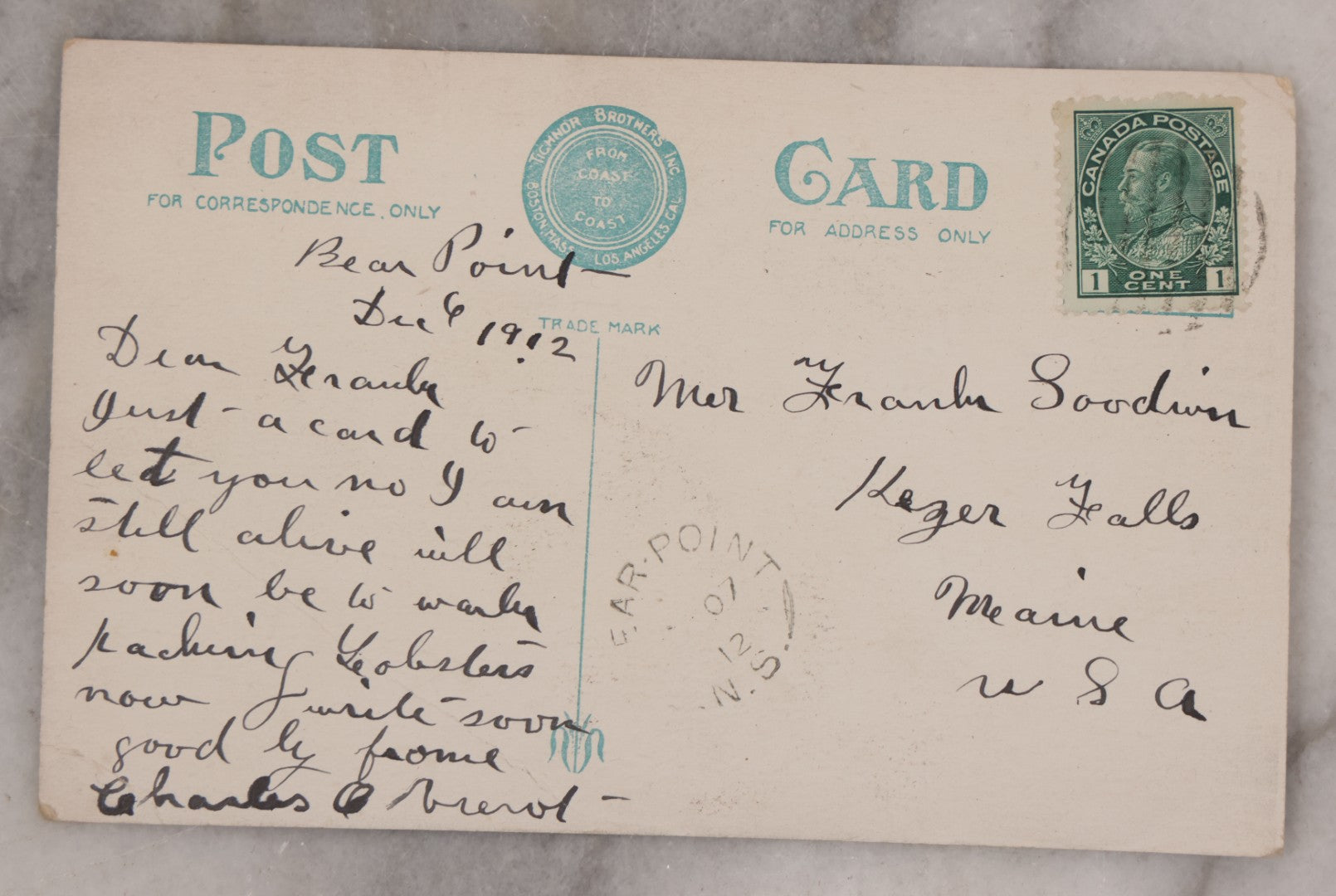 Lot 080 - Pair Of Antique S.S. Titanic Postcards, Contemporary With The Ship, With Details About The Disaster, Including One Postmarked 1912