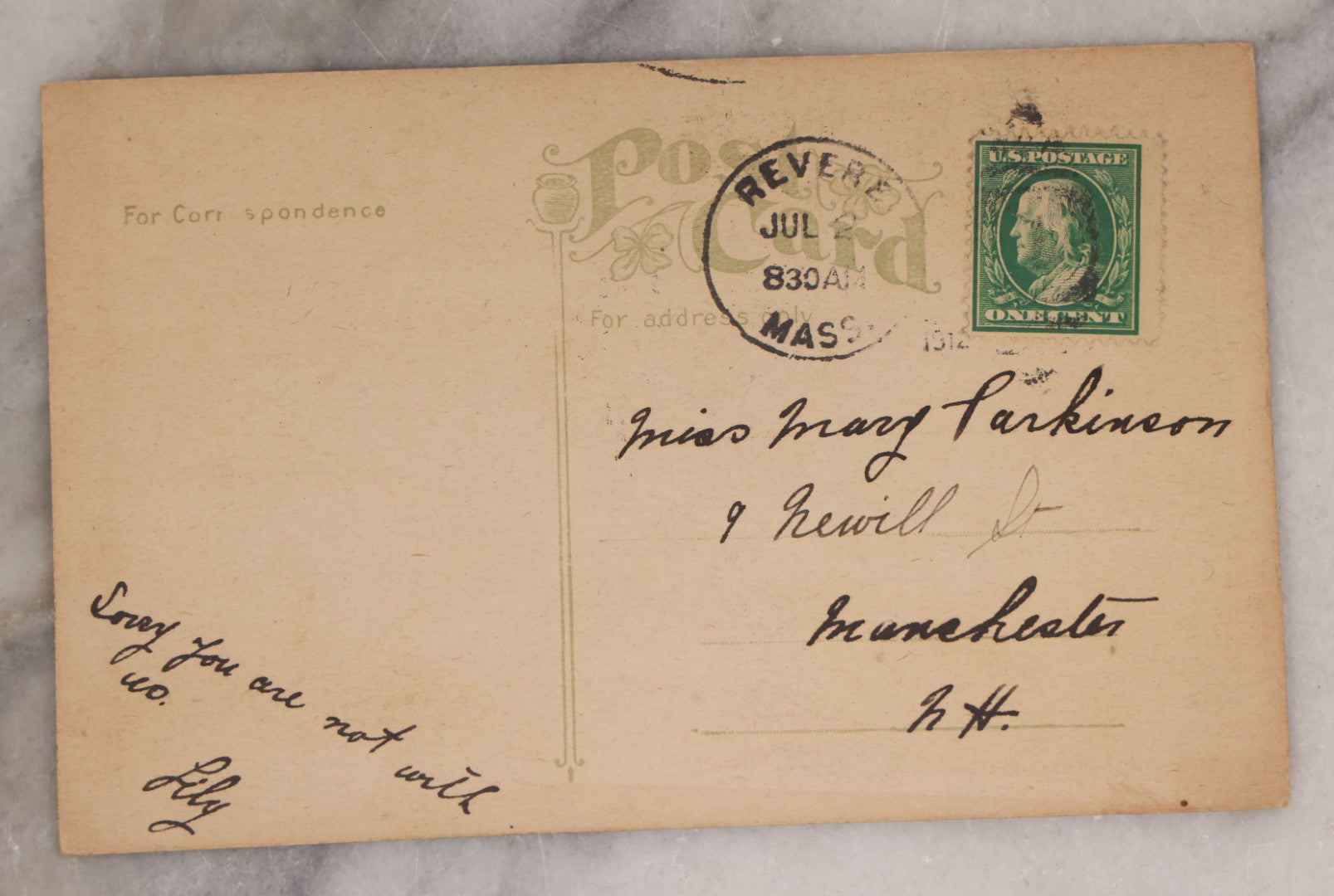 Lot 083 - Pair Of Antique Postcards Of Anthropomorphic Kittens, Including Cats Snuggling In Bed And Driving Automobile, "You Auto Be With Us," Both Postmarked 1912