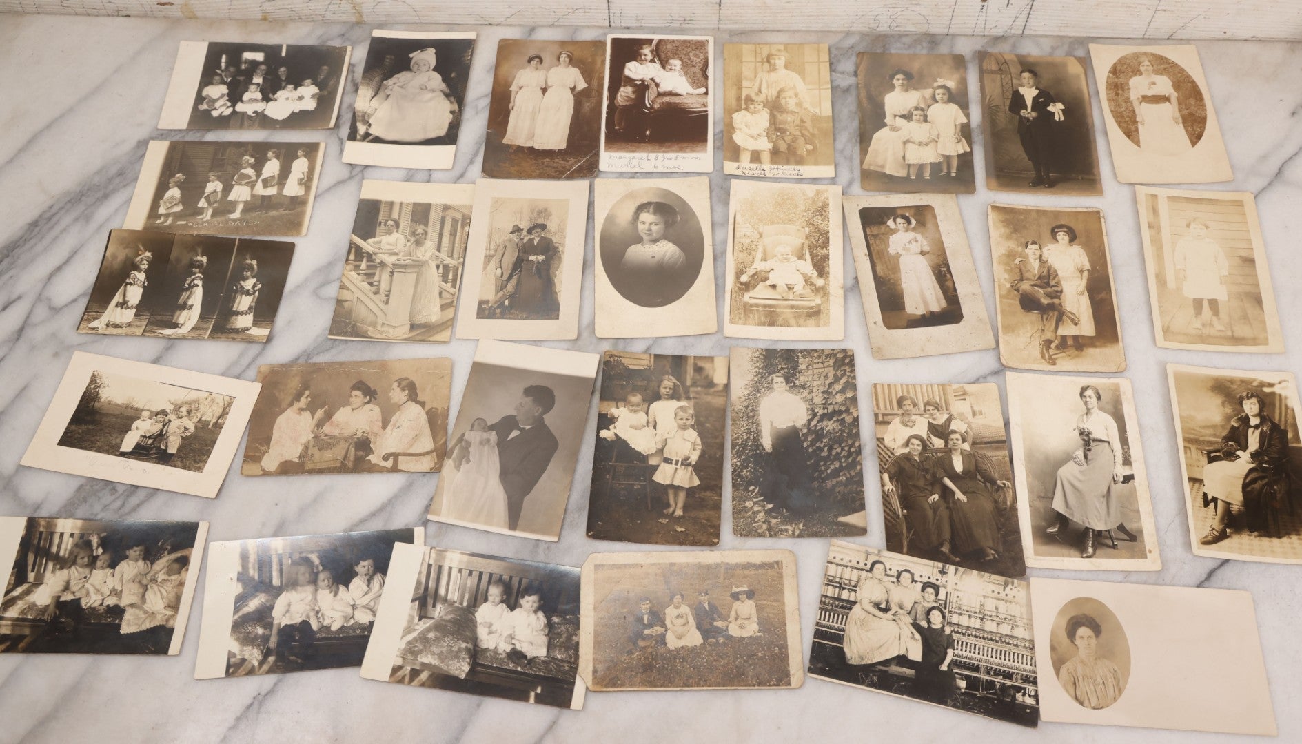 Lot 086 - Grouping Of 31 Antique Real Photo Postcards R.P.P.C. Of Women And Children