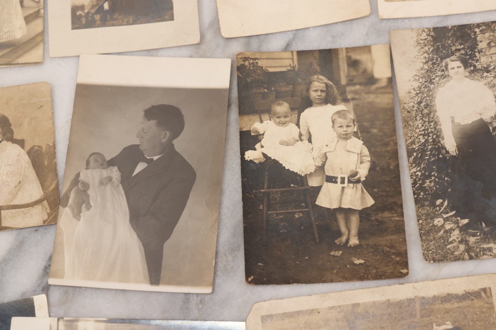 Lot 086 - Grouping Of 31 Antique Real Photo Postcards R.P.P.C. Of Women And Children
