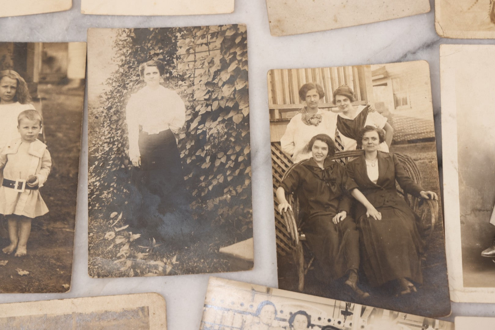 Lot 086 - Grouping Of 31 Antique Real Photo Postcards R.P.P.C. Of Women And Children