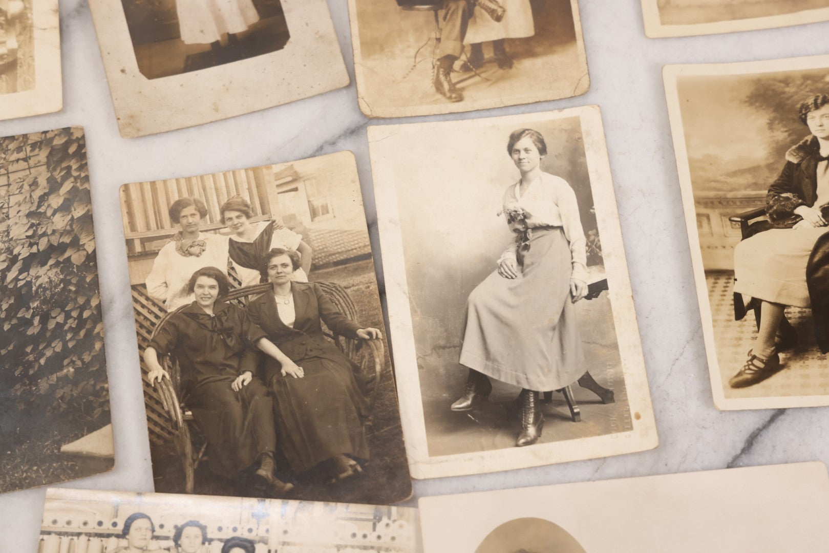 Lot 086 - Grouping Of 31 Antique Real Photo Postcards R.P.P.C. Of Women And Children