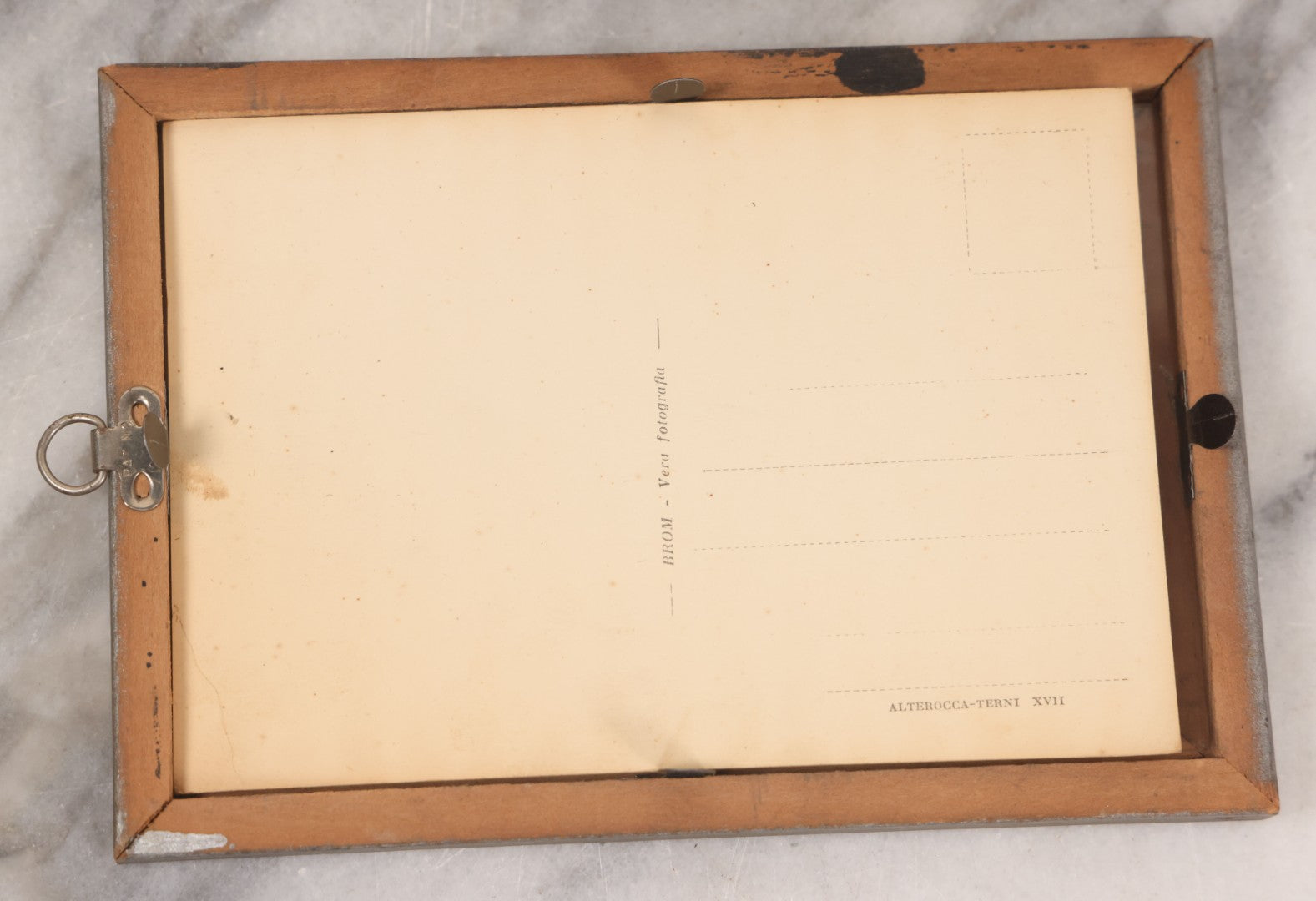 Lot 099 - Vintage Framed Postcard Of Pope Pius XII, "S.S. Pio XII," Born Eugenio Pacelli, Published By Alterocca – Terni, Rome, "Vera Fotografia," From A Real Photo, 4-3/4" x 6-3/4"