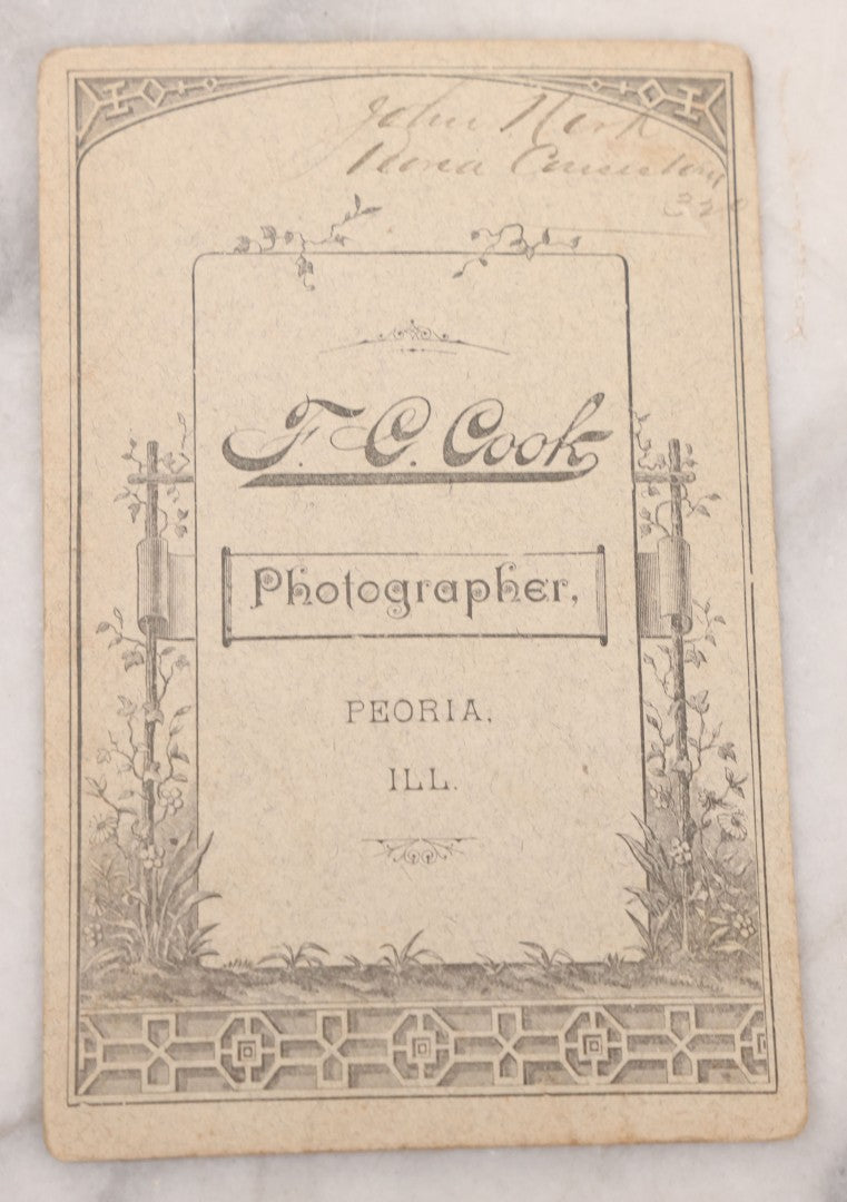 Lot 101 - Antique Cabinet Card Photograph Of A Decorated 32nd Degree Freemason, F.C. Cook Photographer, Peoria, Illinois, Identified Illegibly On Verso