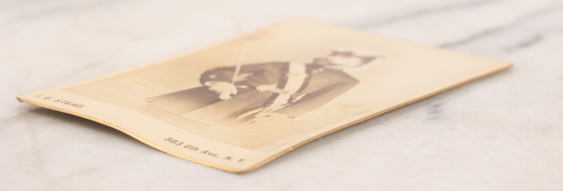 Lot 102 - Antique Cabinet Card Photograph Of A Man In Full Knights Templar Garb Posing With Dress Sword, J.U. Stead, Photographer, New York, New York