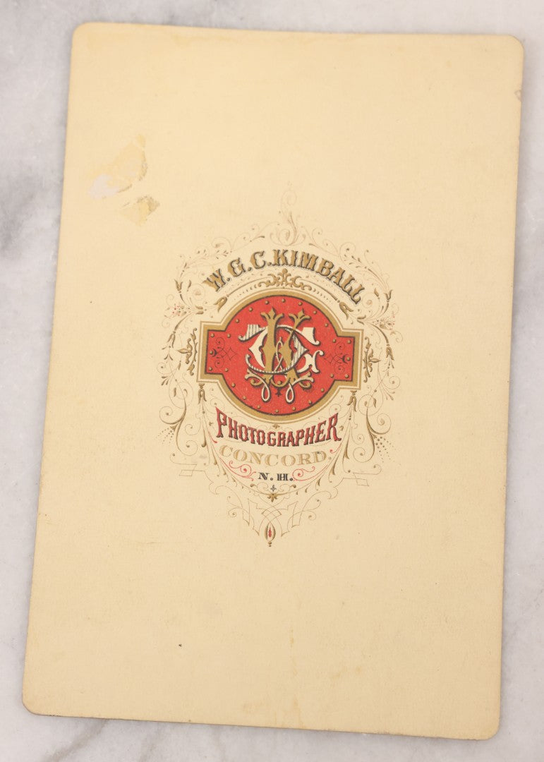 Lot 104 - Antique Cabinet Card Photograph Of A Priest In Vestments Posing With Bible, W.G.C. Kimball, Photographer, Concord, New Hampshire