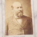 Lot 105 - Antique Cabinet Card Photograph Of President James Garfield, Note Ink Stains, Fingerprints