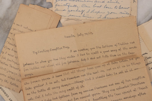 Lot 119 - Grouping Of Three Antique Typed & Handwritten Letters Addressed To Mrs. Degnan, New York, 1906-1917, From Her Father Mr. Gooch In The Philippines And Mother Mrs. Gooch In Oakland, Ca