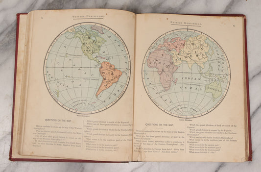 Lot 130 - "Introductory Geography In Readings And Recitations" Antique Book By William Swinton, With Many Illustrations Of World Cultures, Science And Maps, Published By American Book Company, New York, Cincinnati & Chicago, 1882