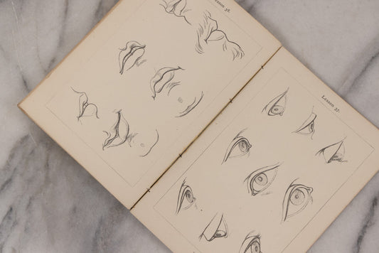 Lot 131 - "A Progressive Drawing Book For Beginners" Antique Art Drawing Book By Philip H. Delamotte, Published By Macmillan And Co., London, 1969, With Illustrated Lessons And Examples