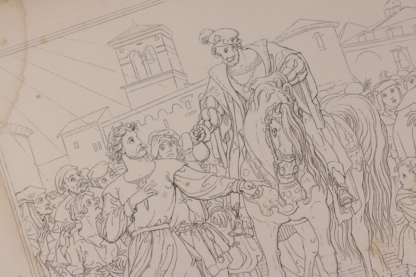 Lot 132 - "Outline Illustrations To Burger's Ballads By Morits Retzsch" Antique Illustrated Book With Esoteric Illustrations, Including Of Ghosts And Goblins, Craft Grade, Loose Binding