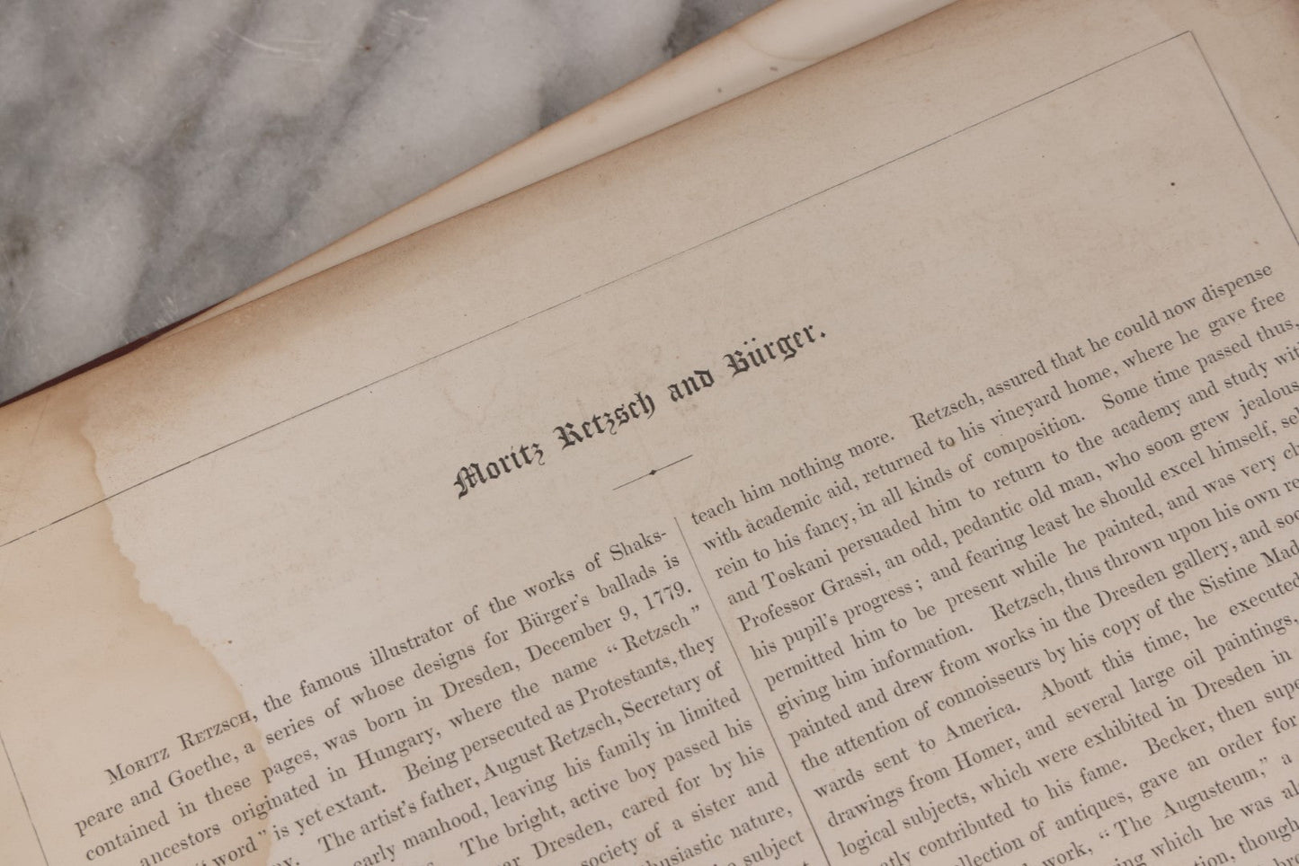 Lot 132 - "Outline Illustrations To Burger's Ballads By Morits Retzsch" Antique Illustrated Book With Esoteric Illustrations, Including Of Ghosts And Goblins, Craft Grade, Loose Binding