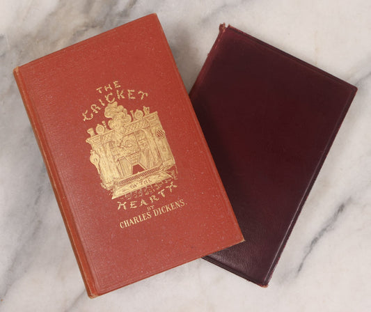 Lot 148 - "The Cricket On The Hearth: A Fairy Tale Of Home" Facsimile Edition And "Little Dorrit" Pair Of Antique Books By Charles Dickens, 1914 And 1913, Respectively