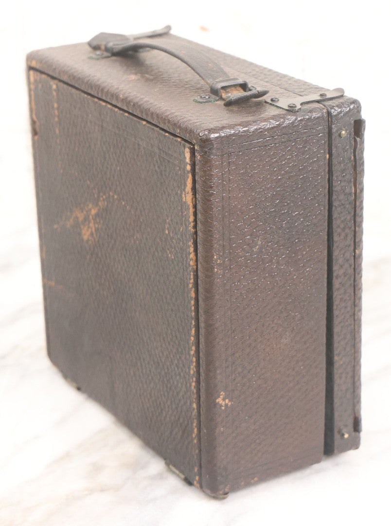 Lot 003 - Antique Cycle Poco No. 5 Folding Camera By Rochester Optical & Camera Co. With Bausch & Lomb Unicum Lens, With Three Matching Plate Holders And Original Case, Circa 1890s