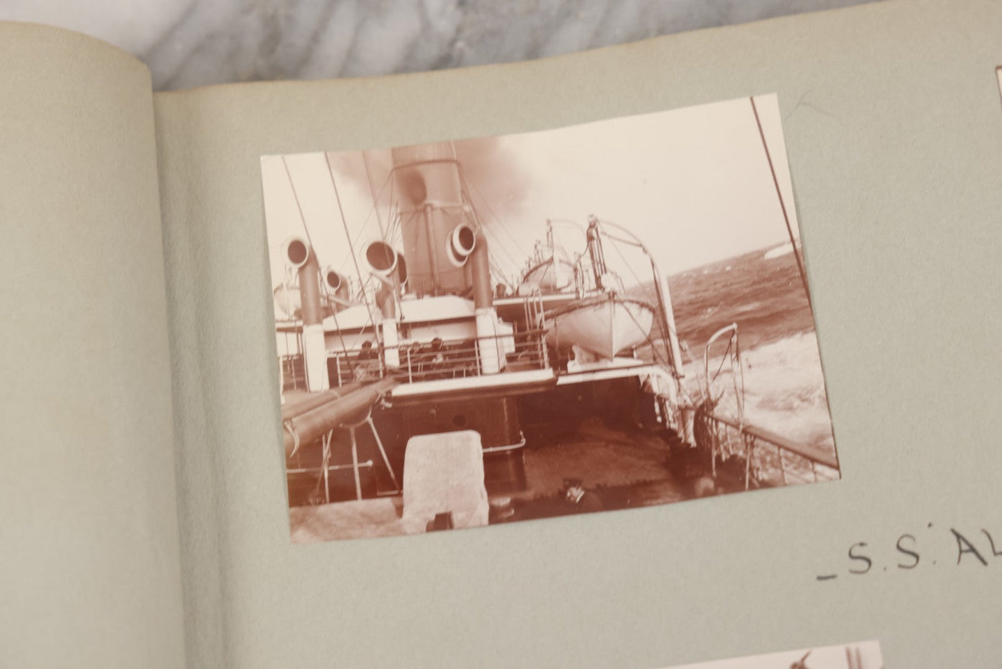 Lot 004 - Antique Snapshot Photo Album Containing 175+ Photographs Documenting A Tour Of The Mediterranean, Spring 1899, Including Photos Aboard The S.S. Aller (German), In And Around Italy, Monte Carlo, France, And Spain