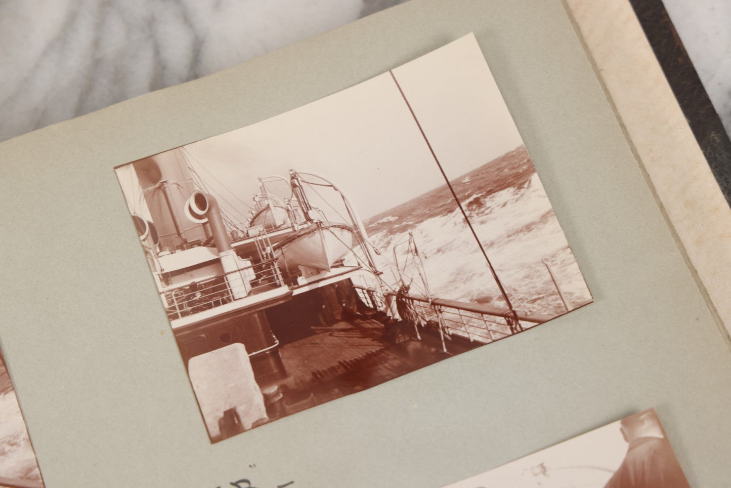 Lot 004 - Antique Snapshot Photo Album Containing 175+ Photographs Documenting A Tour Of The Mediterranean, Spring 1899, Including Photos Aboard The S.S. Aller (German), In And Around Italy, Monte Carlo, France, And Spain